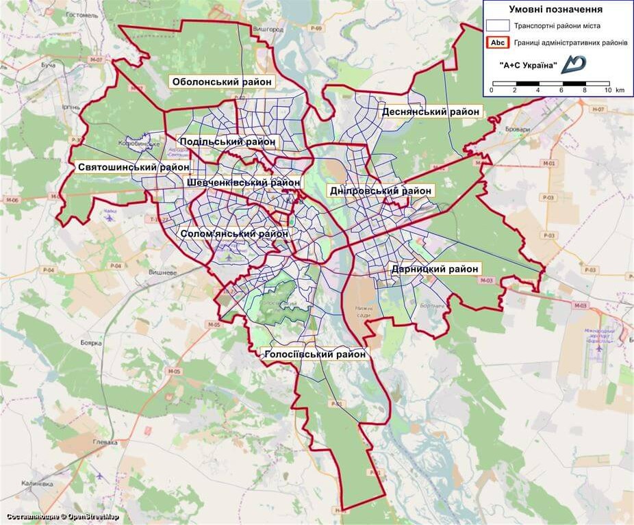 Kyiv transport model